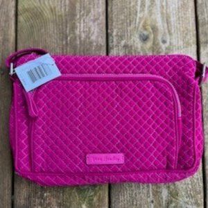 Vera Bradkey Iconic RFID Little Hipster Passion Pink Microfiber - NWT